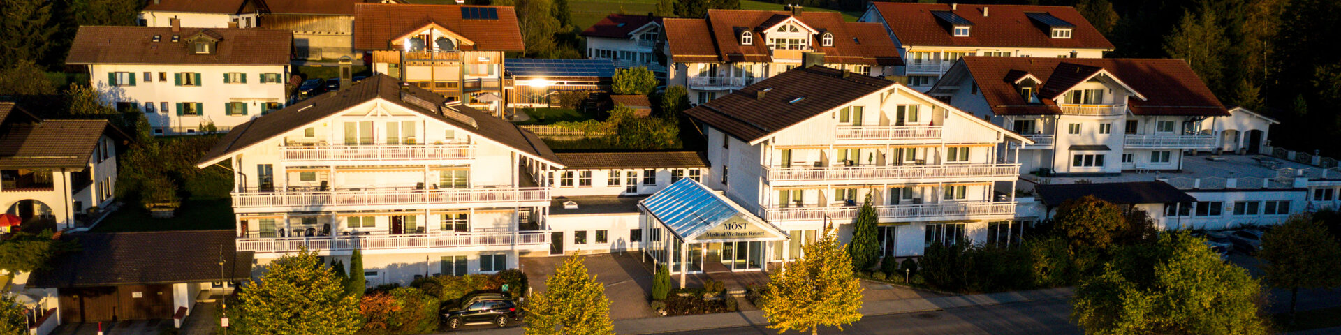 Kur und Reha im Kneipp-Sanatorium Möst - Luftbild