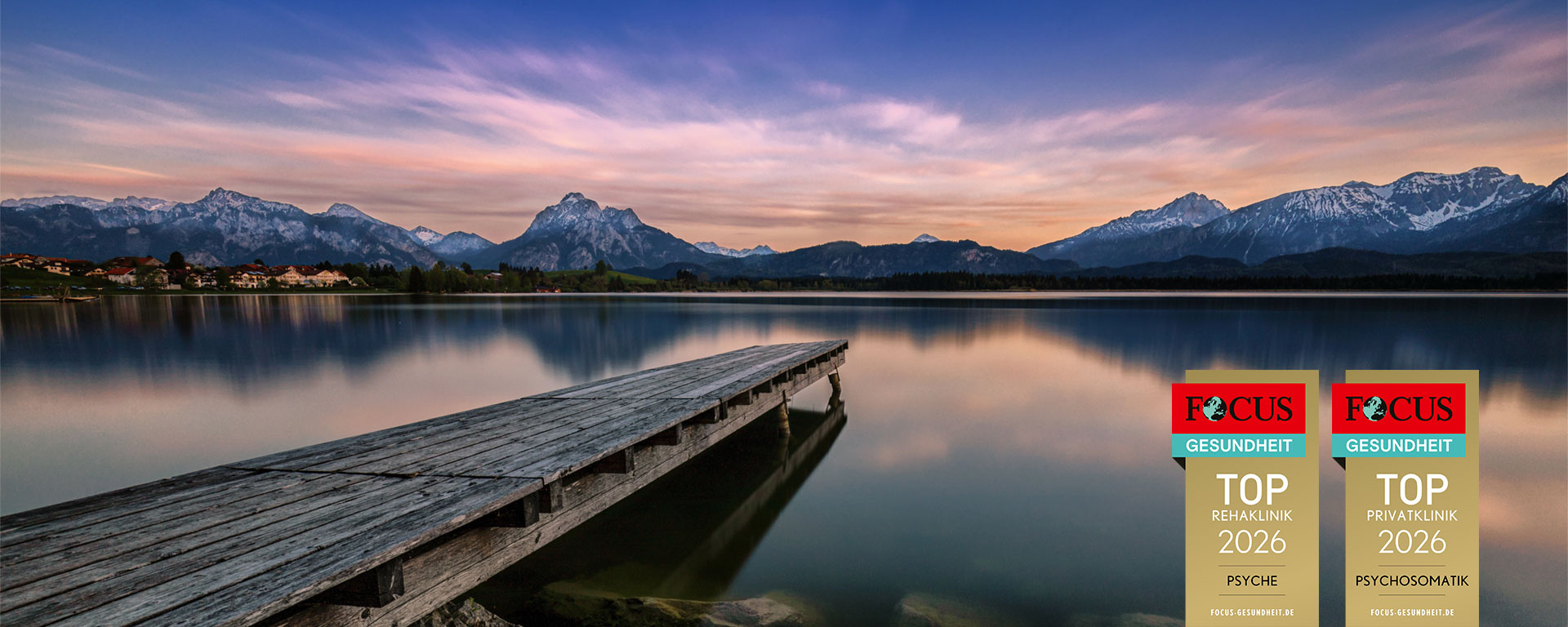 Hopfensee an den allgäuer Alpen
